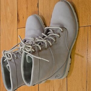 Timberland Campton Boot Womens 8 Waterproof 6" Light Gray Nubuck Leather Lace Up